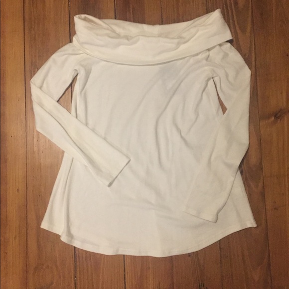 Piko White Off Shoulder Sweater Small - Picture 2 of 3